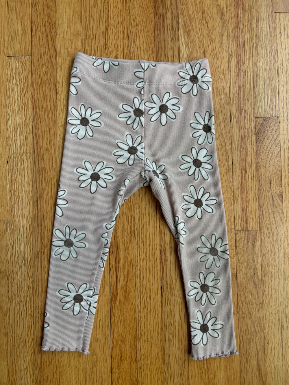 Toddler Light Pink Daisy Print Leggings